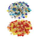 500 Pcs Vitreous Glass Mosaic Tiles for Arts DIY Multicolor,Red and Yellow