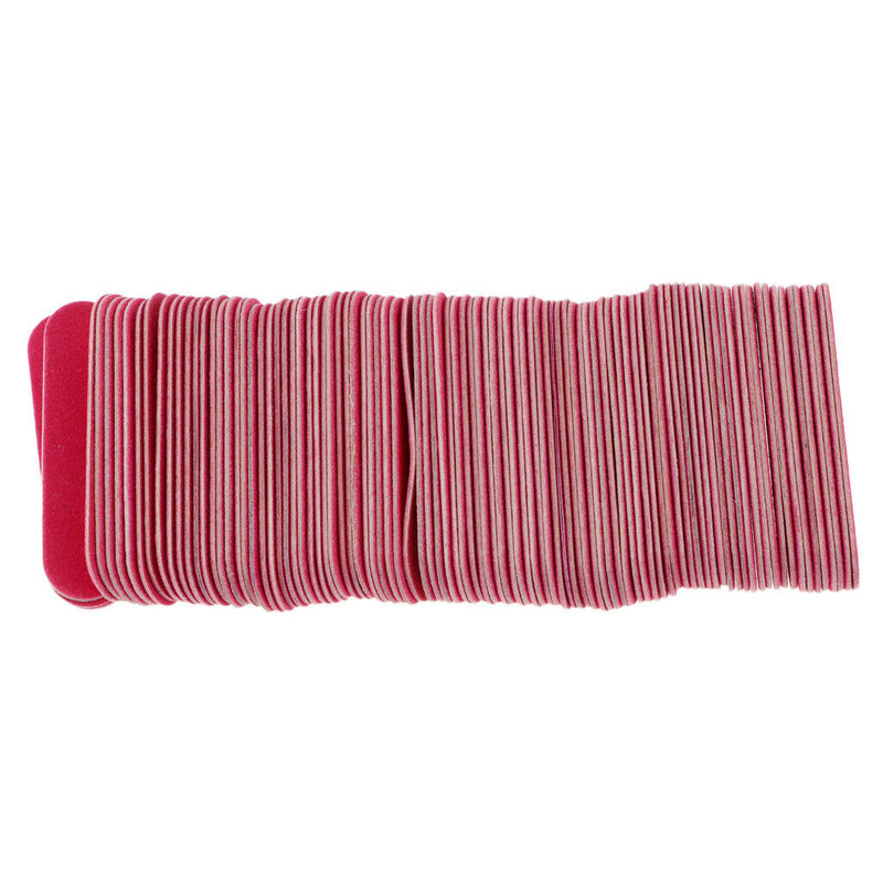 Pack Of 100 Pieces Dual-Sided Nail Files, Washable Nail Buffering Files Bulk,
