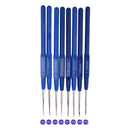 8pcs Plastic Handle Aluminium Material Knitting Needle Sewing Tools
