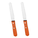 2 Pcs Stainless Steel Waxing Spatula for Hair Removal, Wood Handle Wax Spatula