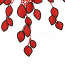 Large Red Flower Lace Embroidery Venise Neckline Motif Collar Patches Applique