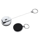 2pcs Retractable Key Chain Reel Badge Holder Recoil Ring side Clip with a snap