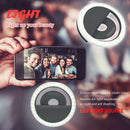 LED Selfie Ring Light Macro Flash Light for Mobile Phone Camera (Black)