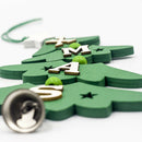 1 Set 3Pcs Christmas Tree Decorations Wooden Letter Bell Ornaments Christma Z4E3