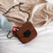 Casual Crocodile Leather Crossbody Bag Women Chain Shoulder Handbag (Brown)