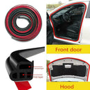 Black L-Shaped Seal Strip Car Door Trunk Weather Strip Mouldings Trim Hood T4E6