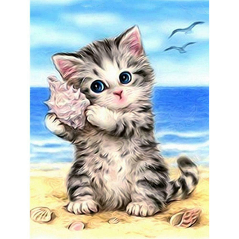 5D DIY Diamond Painting Cat Cross Stitch Embroidery Mosaic Kit Needlework