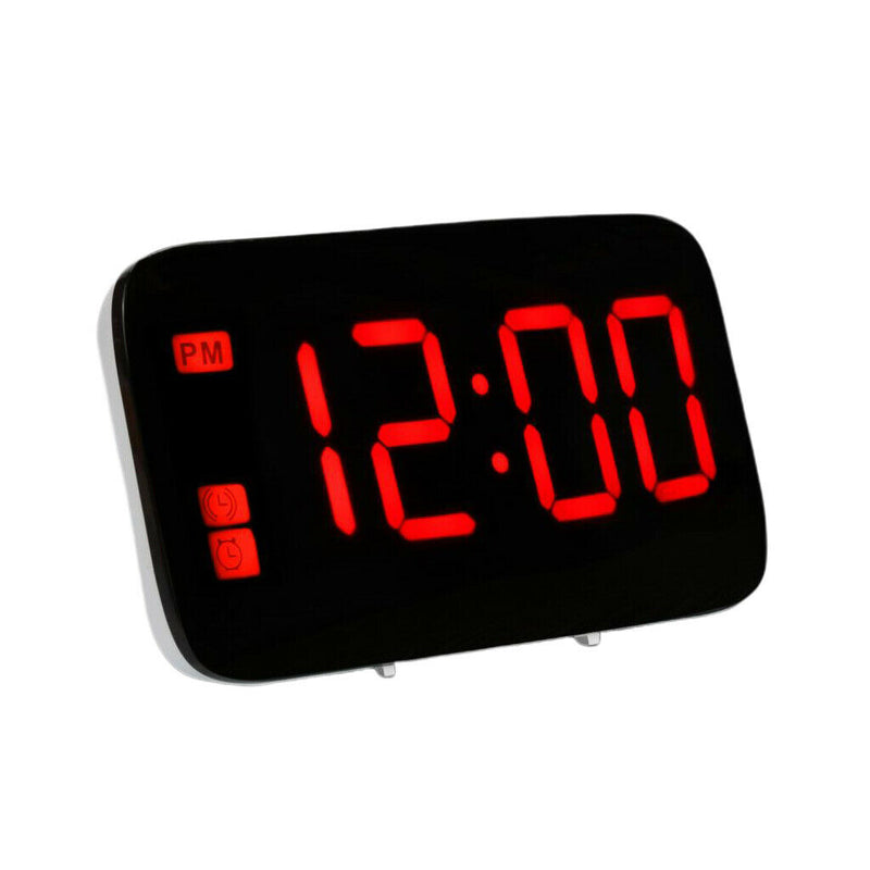 2pcs Precision Radio Controlled LCD ALARM Date Clock Red Brand New