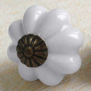 10X Pumpkin Ceramic Handles and Knobs Kitchen Cabinet  Furniture Pulls  2
