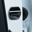 1pc Car Accessories Decor Stainless Steel Car Door Lock Protective Cover-Red
