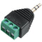 5pcs 3.5mm (1/8inches) Stereo Audio Male to AV 3-Screw Terminal Female Conn Y2Q9