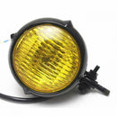 Dirt Bike Headlight Amber Light Lamp For  Bobber Chopper Black+Yellow