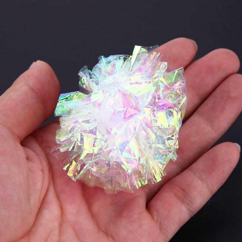 12pcs Crinkle Crackle Balls Cat Toys Interactive Sound Ball Big Nylon Balls Toys