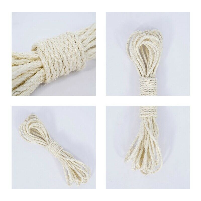 6Mm Sisal Rope for Cats Scratching Post Toys Making Diy Desk Foot Stool Cha