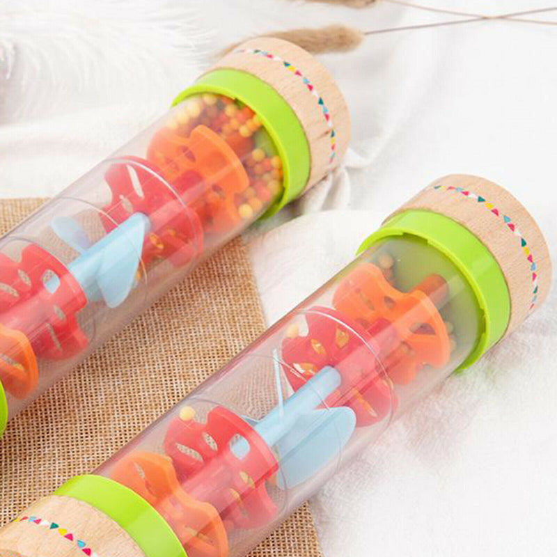 Baby Rainbow Rainstick Rain Shaker Sensory Musical Sound Rattles Early