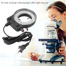 Plastic 56LEDs 35000LM Adjustable Microscope Ring Light Illuminator Lamp SN9F