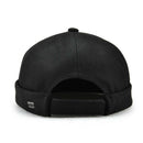 Mens Beanie Worker Sailorcap Rolled Cuff Retro Brimless Outfit Hat Black