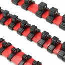 6Pcs Industrial Abs Socket Wrenchs Holder Adjustable Mountable Socket Rail