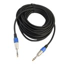 Stereo 6.35mm Electric Guitar Bass Cable Amp Cord for Home Theatre KTV 20m