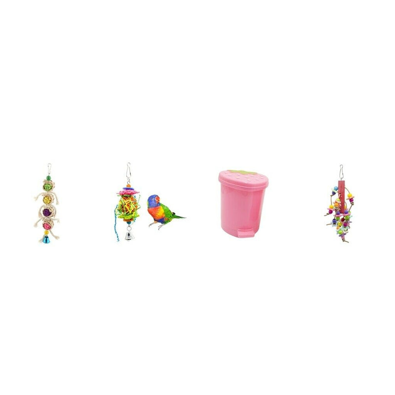 4pcs Parrots Forgaing Toys Rattan Toys