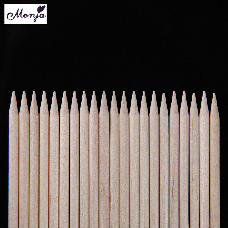 20pcs Wooden Cuticle Pushers Manicure Pedicure Orange Sticks Nail Art P OPO