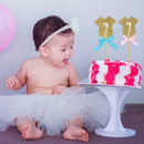 24pcs Glitter Clothes Cupcake Toppers Baby Shower Birthday Party Food Decor