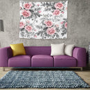 Polyester Tapestry Warm Flowers Wall Hanging Carpet Beach Picnic Mat Decor