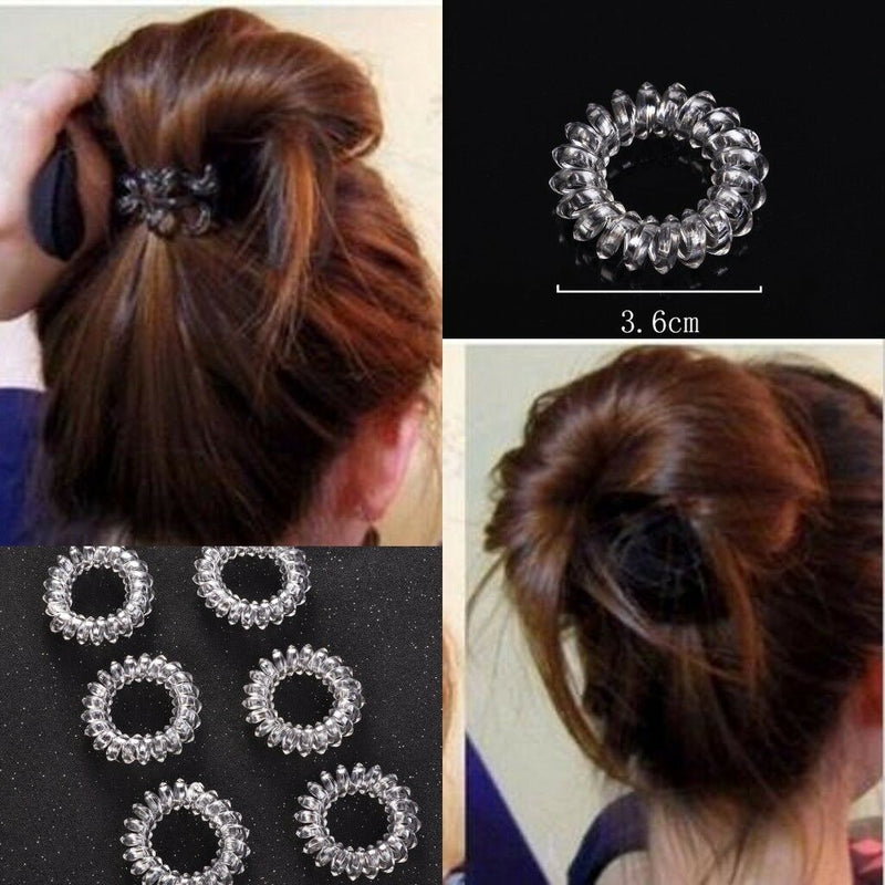 6x Girl Elastic Rubber Hair Ties Band Rope Ponytail Holder For Women Lady