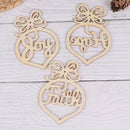 6Pc Christmas Tree Decor For Home Wooden Hollow Ornament Hanging Pendant Decor,a