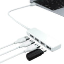 S18-USB2.0 Ultra-thin Multi-USB 4Port Splitter Hub Adapter Expander (White) A