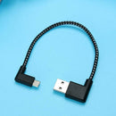 Durable L Shape Connector Nylon Weaving Micro USB Charging Data Cable(20CM)