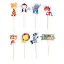 24pcs Animal Cake Toppers Jungle Safari Party Cupcake Birthday DecorationB Nw