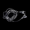 3 M EU Plug Extender Transparent Wire Christmas LED String light Garden  FT