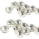 100x Crystal Rhinestone Sew On Loose Faceted Beads for DIY Sewing Crafts 7mm