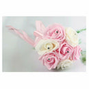 Bridal Bride Bouquet 7 Pcs(A Bunch) Artificial Foam Rose Craft Flowers Bouq