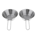 2 Pieces Stainless Steel Foldable Camping Bowls Outdoors 2 Bowls