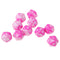Set of 10 Pink White D20 Acrylic Dice for RPG D&D Gaming Twenty Sided Die