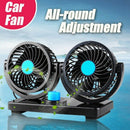 12V 5W Portable Air Conditioner For Car Dual Head Plug In Vehicle Fan Dash
