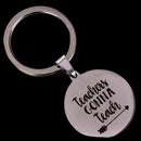 Engraved Letter Stainless Steel Keychain Keyring Best Gift for Teacher Jewe ME