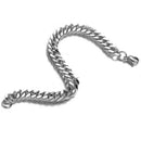 Mens Stainless Steel Chain Classic Bracelet Curb Link Fashion Wristband 19CM