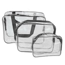 3-in-1 PVC Transparent Waterproof Multifunctional Cosmetic Bags F7W7