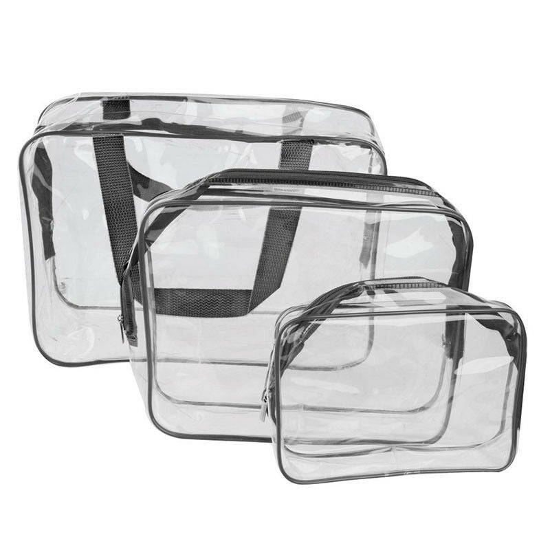 3-in-1 PVC Transparent Waterproof Multifunctional Cosmetic Bags F7W7