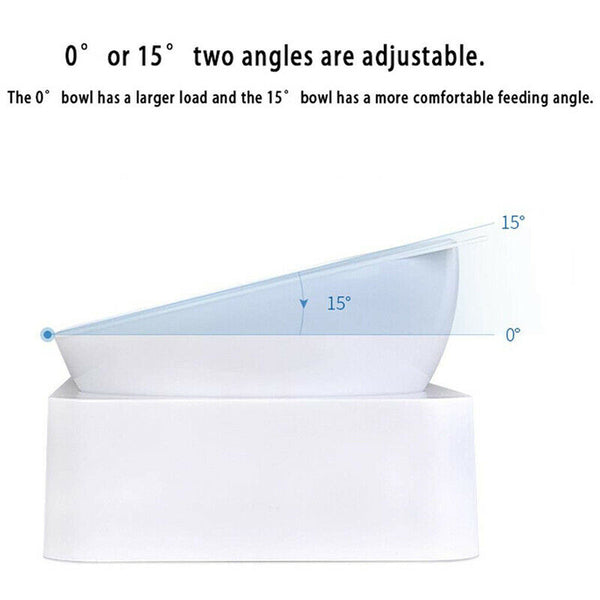 Double Cat Dog Bowls Elevated Pet Food Water Bowl Raised Elevated Adjustabl