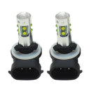 2pcs 881/893 6000K 50W White Bulbs LED Car Fog Light Lamp Daytime Running