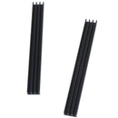 2Pcs 100 * 11 * 5mm Black Aluminum Chip Radiators Heats OZ