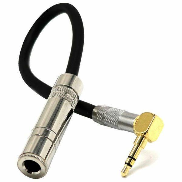 6.35 Female Mono to 3.5 Male Plug Jack Stereo Hifi Mic Audio Extension Cabl P8J3