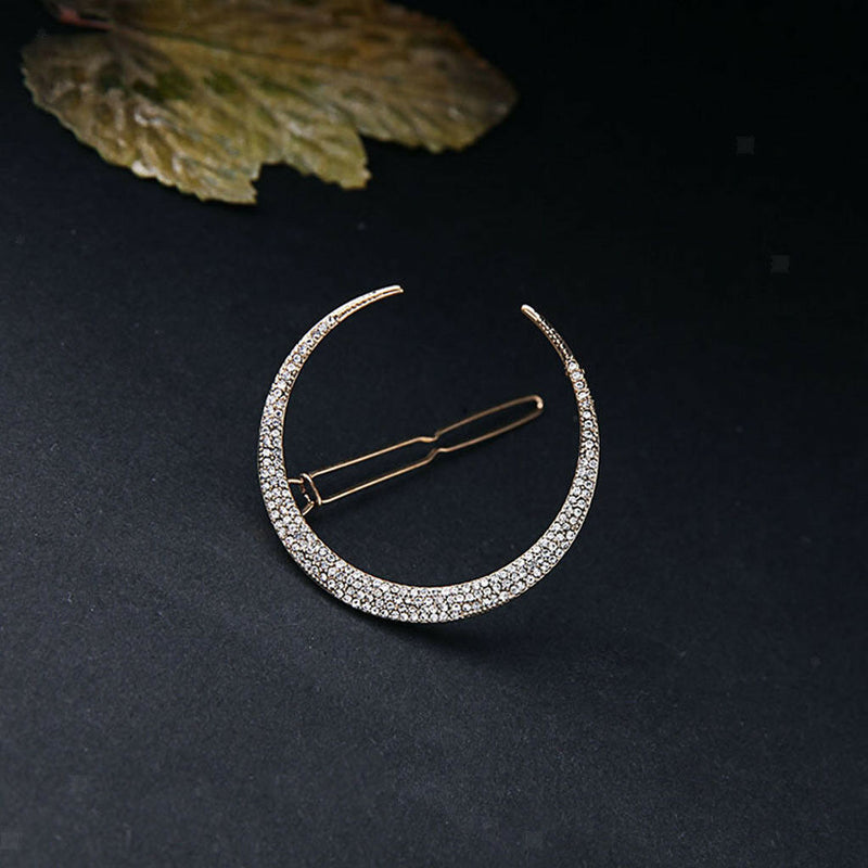 New Popualr Crystal Moon Star Rhinestone Hairpin Hair Clip Jewelry Gift