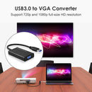 Portable USB 3.0 to VGA Converter for Monitor PC 1080P HD Video Display Adapter