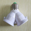 2Head  E27 to 2 E27 Lamp Socket Splitter Adapter Light Bulb Base Stand Holder.