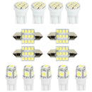 13pcs/set 31mm C5W Doom Light T10 W5W Map License Plate Lamp Car LED Bulbs